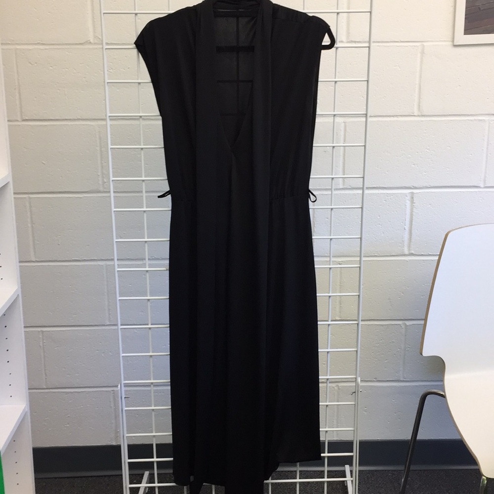 Black V- Neck Dress
